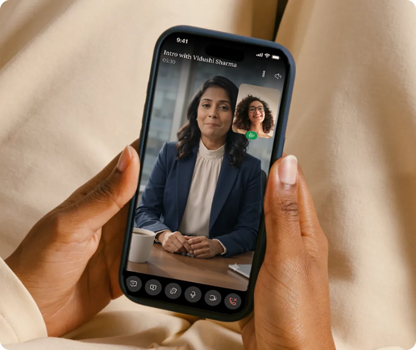 A video call in progress with a GoReach expert.